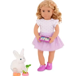 7 Lat+|8 Lat+ | OurGeneration Lalka TABBY 46cm - z uroczym króliczkiem i akcesoriami