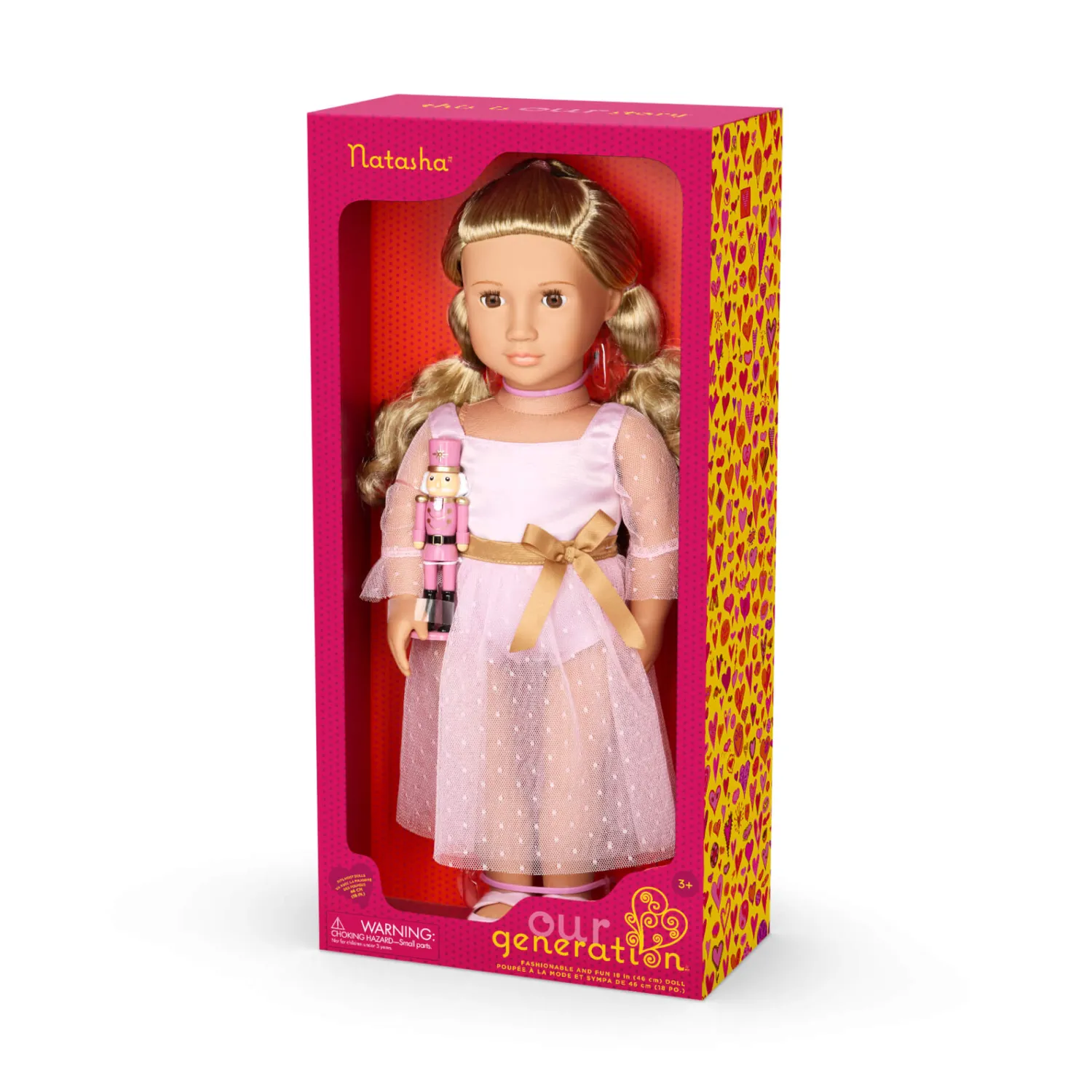 Lalki|6 Lat+ | OurGeneration Lalka świąteczna 46cm NATASHA z dziadkiem do orzechów