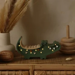 Lampa Little Lights Krokodyl PAPKIN GREEN