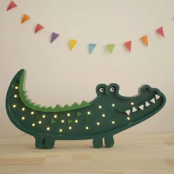 Lampa Little Lights Krokodyl PAPKIN GREEN