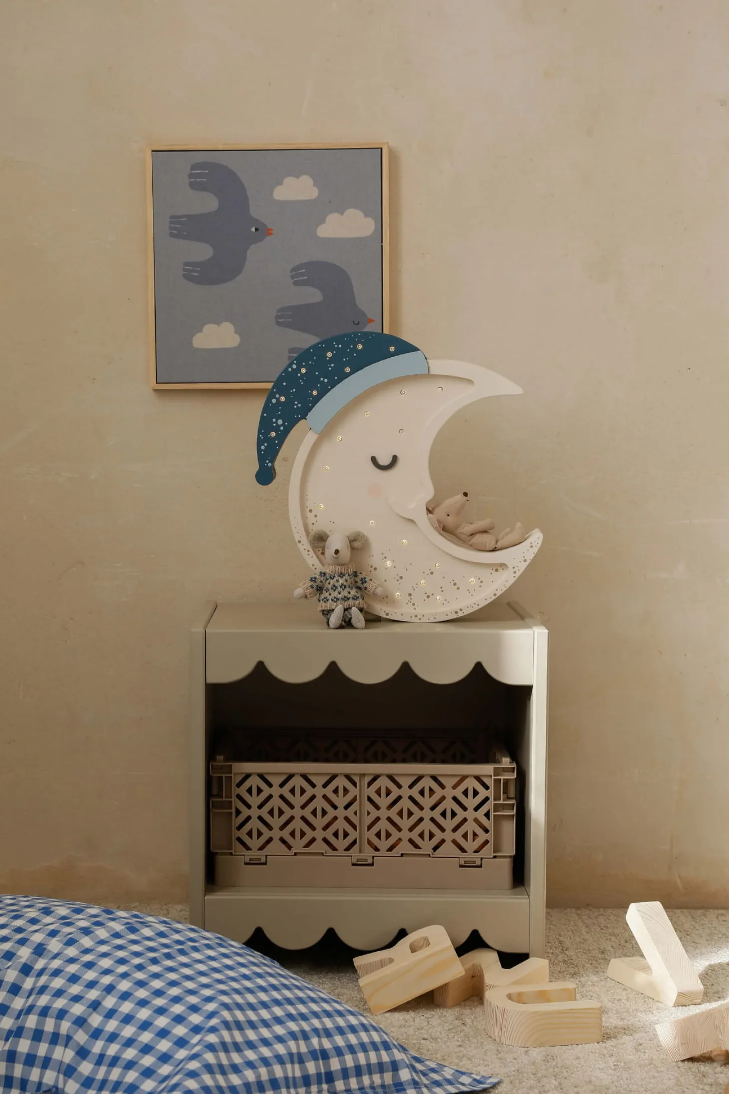 Lampa Little Lights Księżyc Midnight Blue