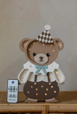 Lampa Little Lights Miś Theodor - Chocolate Brown