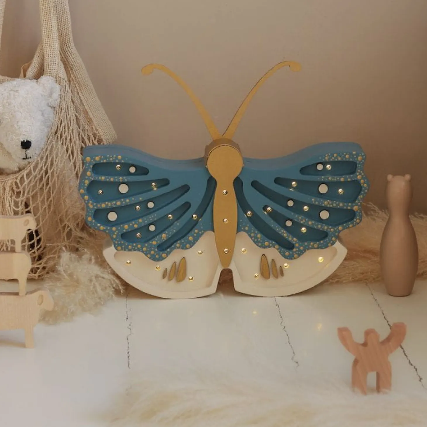 Lampa Little Lights Motyl DAISY BLUE