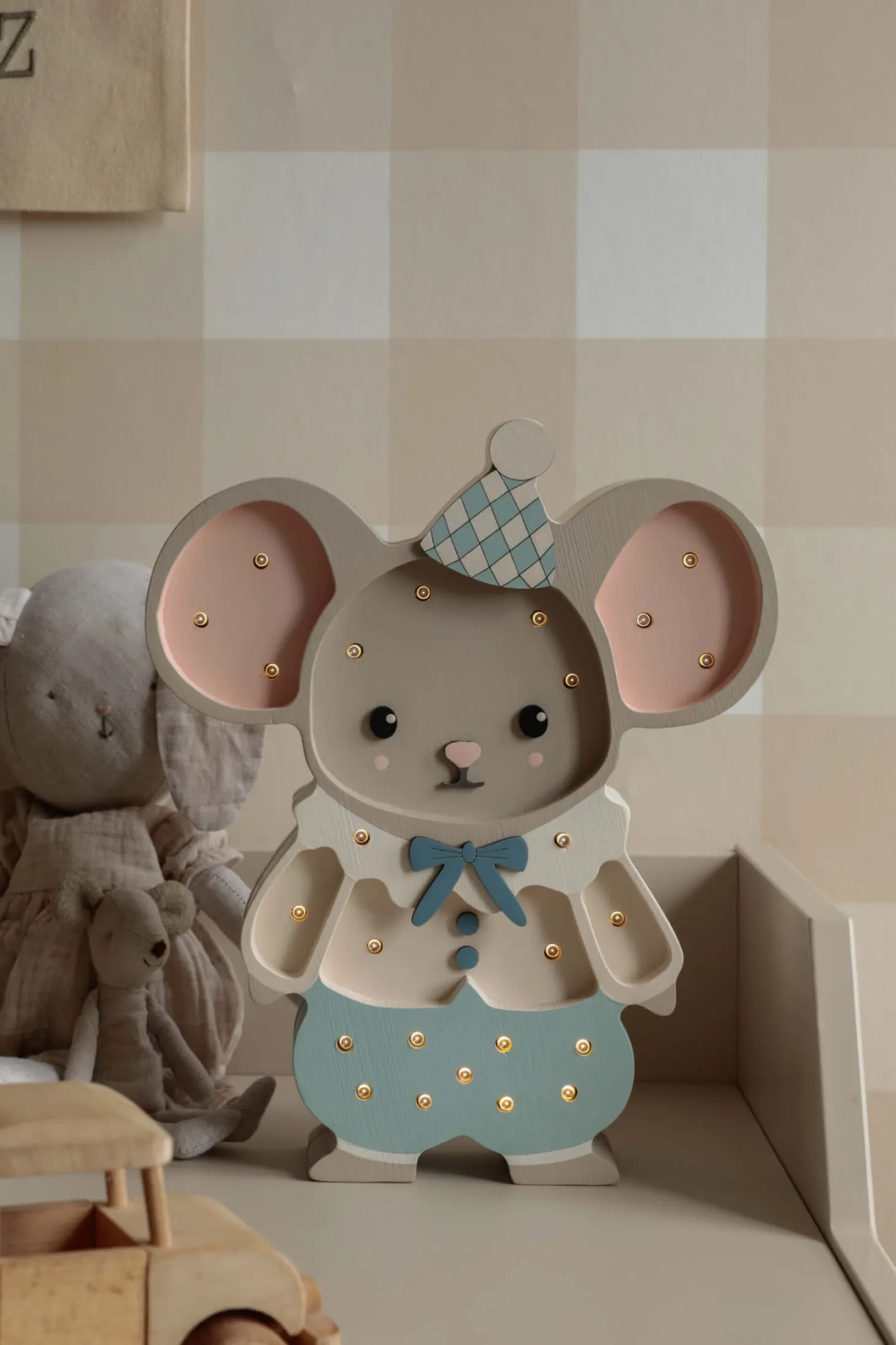 Lampa Little Lights Myszka Felix - Cloudy Blue