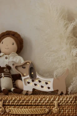 Dekoracje Dziecięce|Lampki Nocne | Little Lights Lampa Piesek Mini CHOCOLATE HEART WITH A KNITTED