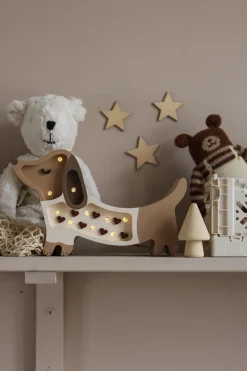 Dekoracje Dziecięce|Lampki Nocne | Little Lights Lampa Piesek Mini CHOCOLATE HEART WITH A KNITTED