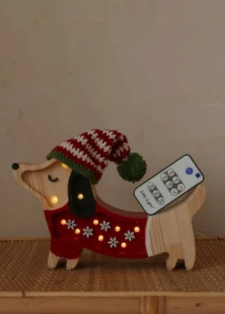 Lampa Little Lights Piesek Mini SANTA HELPER