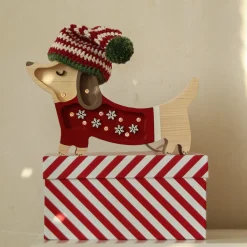 Lampa Little Lights Piesek Mini SANTA HELPER