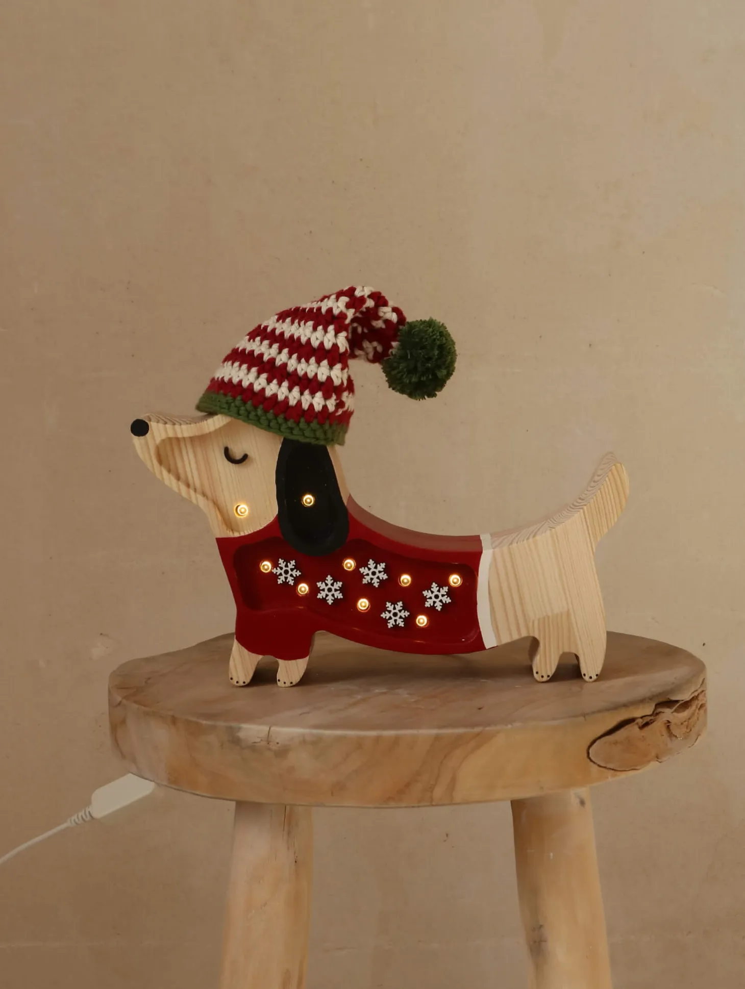 Lampa Little Lights Piesek Mini SANTA HELPER
