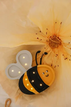 Lampki Nocne|Lampki Nocne | Little Lights Lampa Pszczółka - Honey Yellow