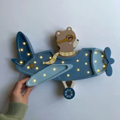 Lampa Little Lights Samolot Vintage DENIM BLUE