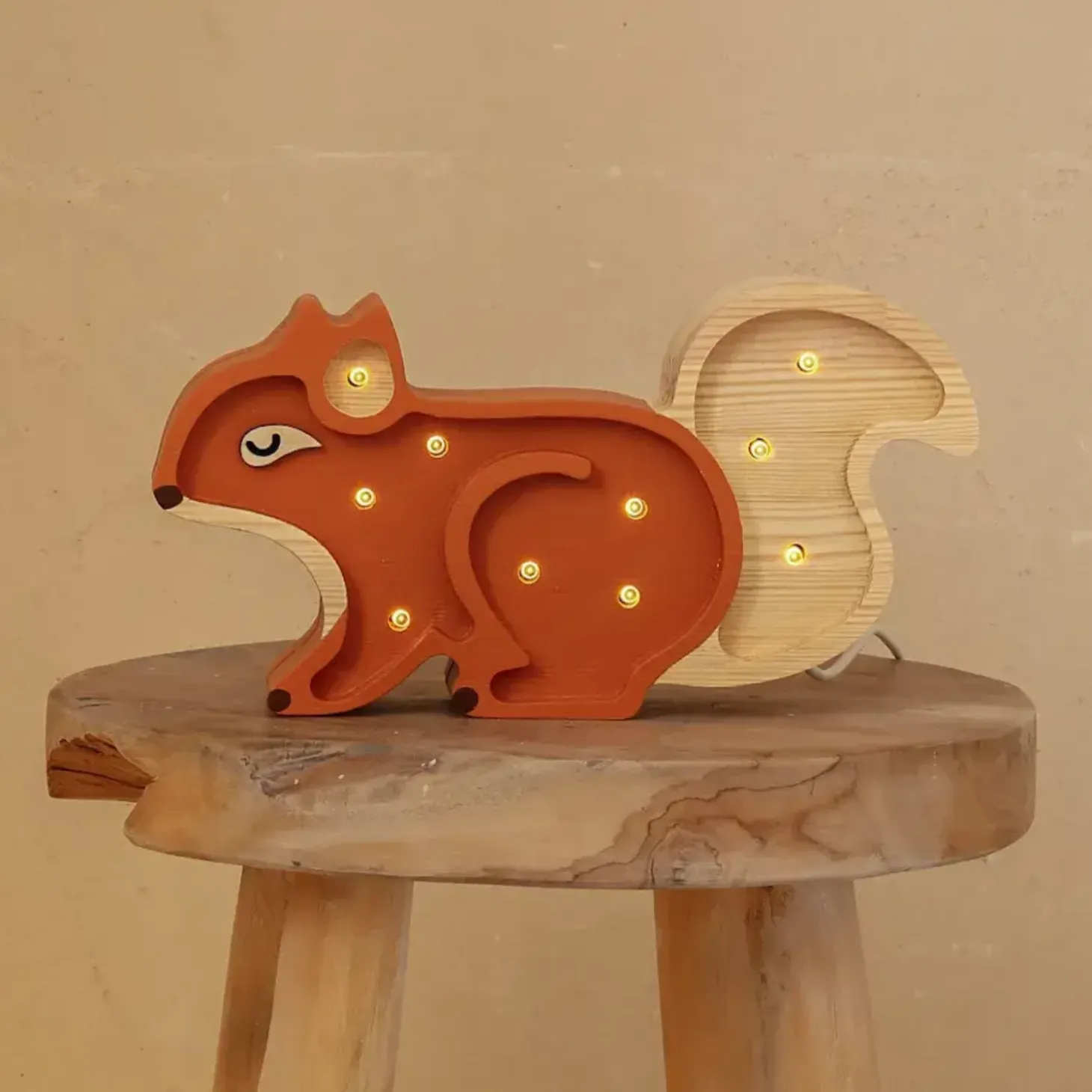 Lampa Little Lights Wiewiórka Mini - Ginger Wood