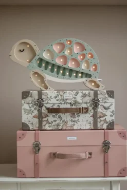 Dekoracje Dziecięce|Lampki Nocne | Little Lights Lampa Żółw - Seafoam Pink