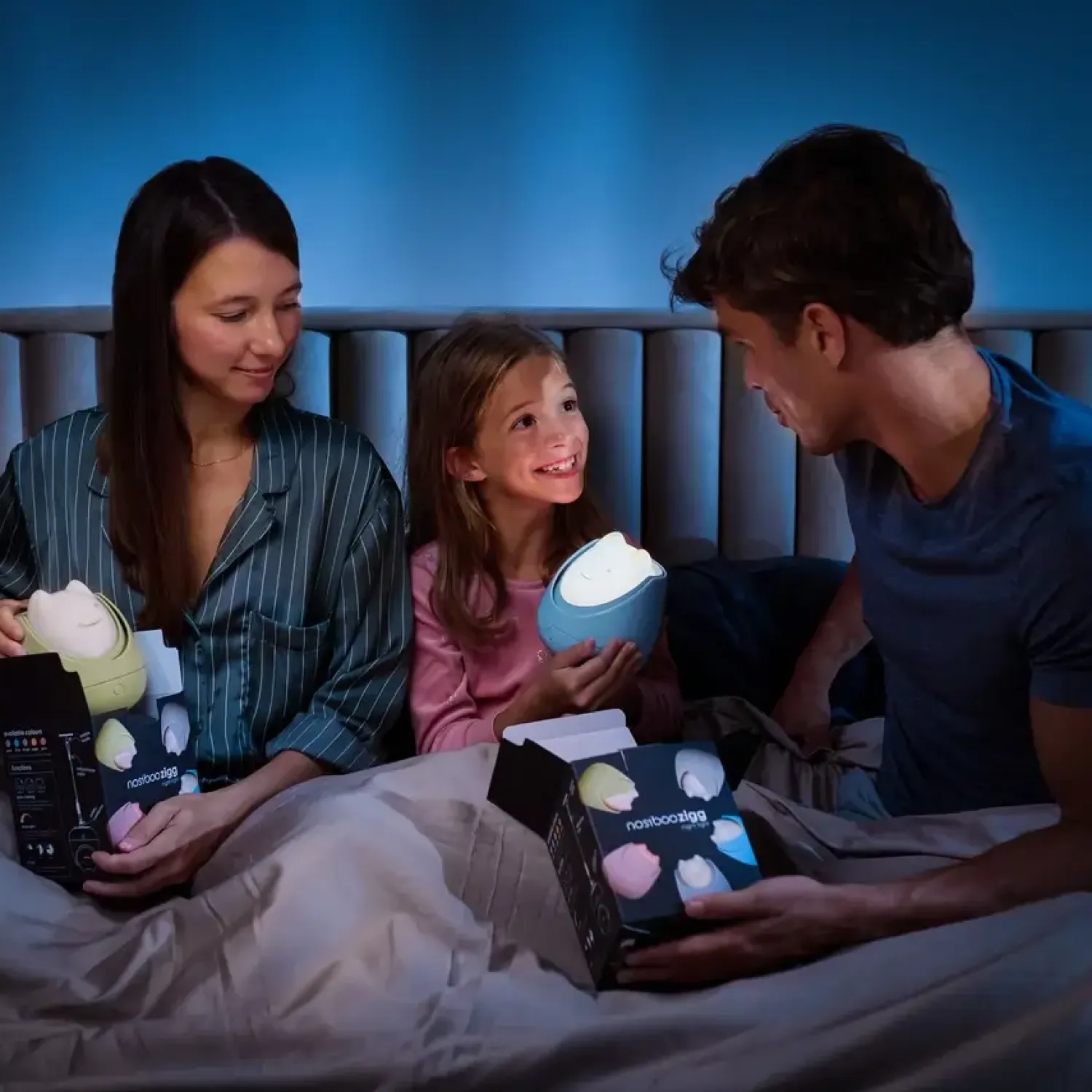 Lampki Nocne|Lampki Nocne | Nosiboo Lampka nocna Zigg - blue