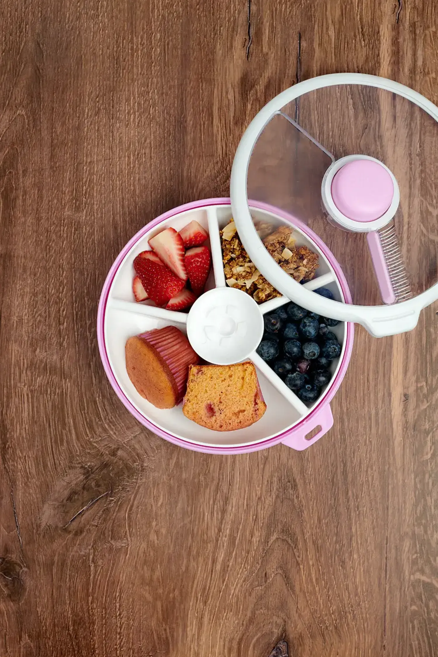 Lunchboxy|Przechowywanie Jedzenia | GOBE LARGE SNACK SPINNER duży pojemnik na przekąski, Taro Purple