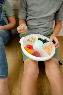 Lunchboxy|Przechowywanie Jedzenia | GOBE LARGE SNACK SPINNER duży pojemnik na przekąski, Macaron Blue