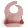 Śliniaki | Mushie Śliniak silikonowy Powder Pink Confetti