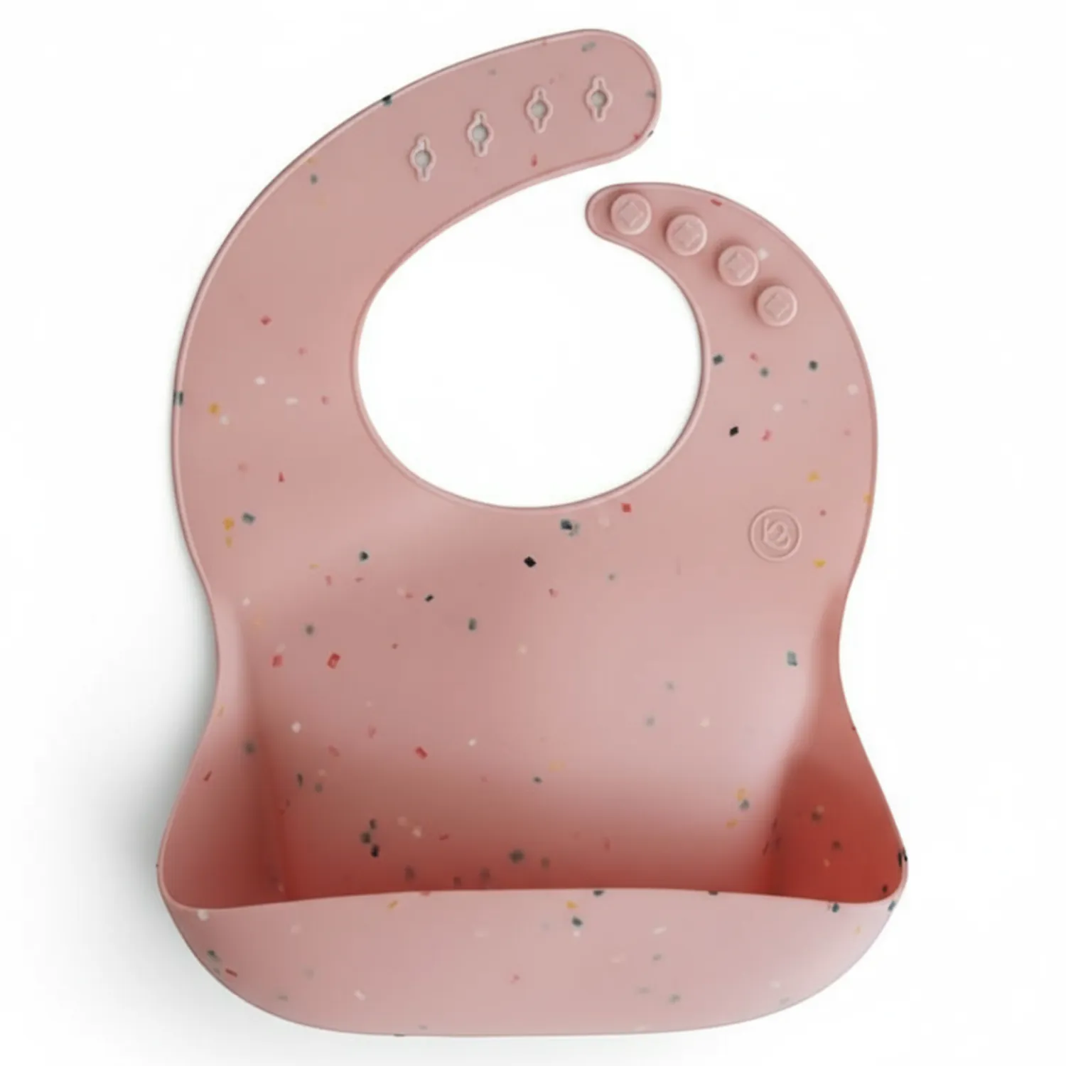 Śliniaki | Mushie Śliniak silikonowy Powder Pink Confetti