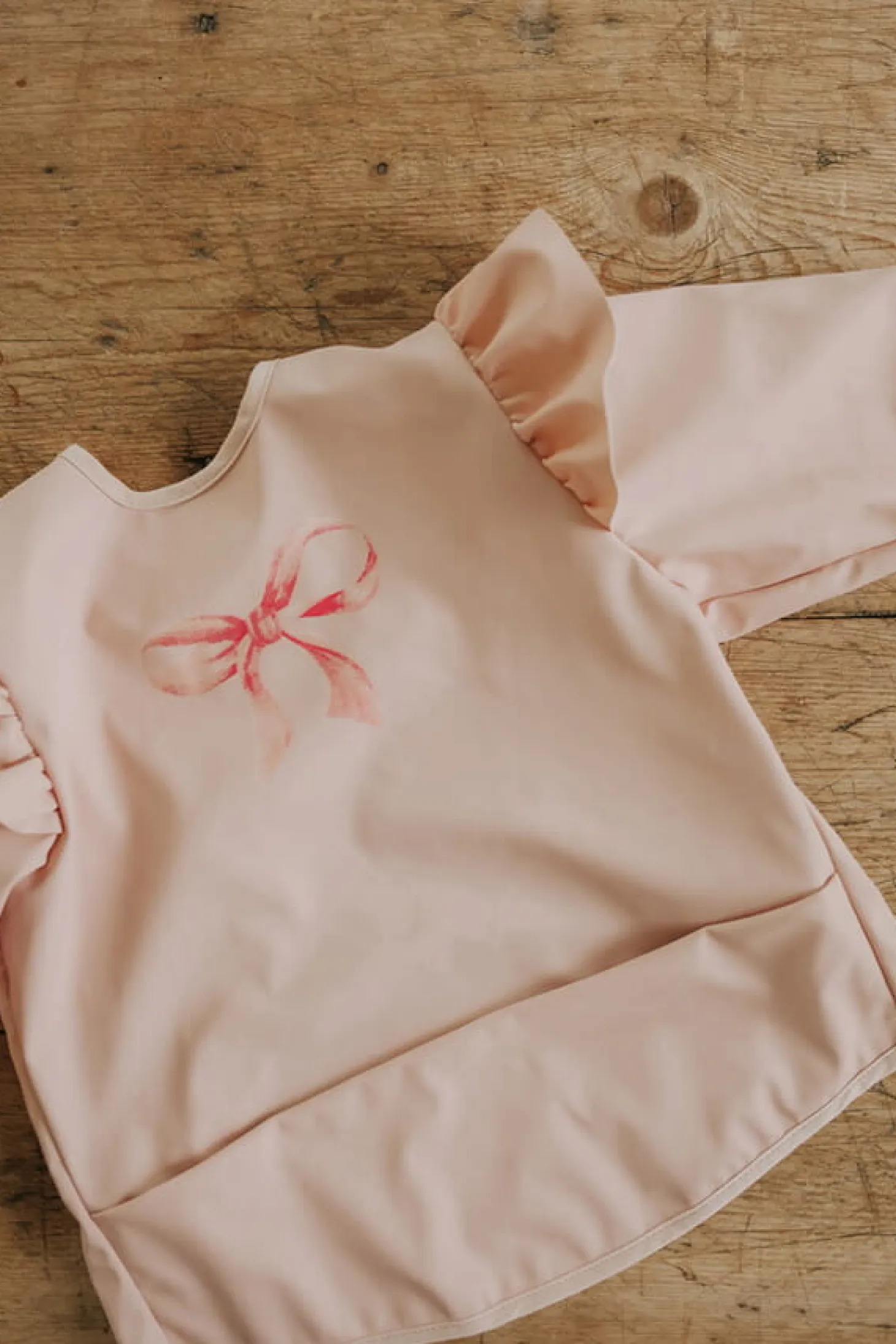 Śliniak z długim rękawem - rosy bow