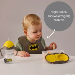 Śliniak z otwartą kieszonką Batman