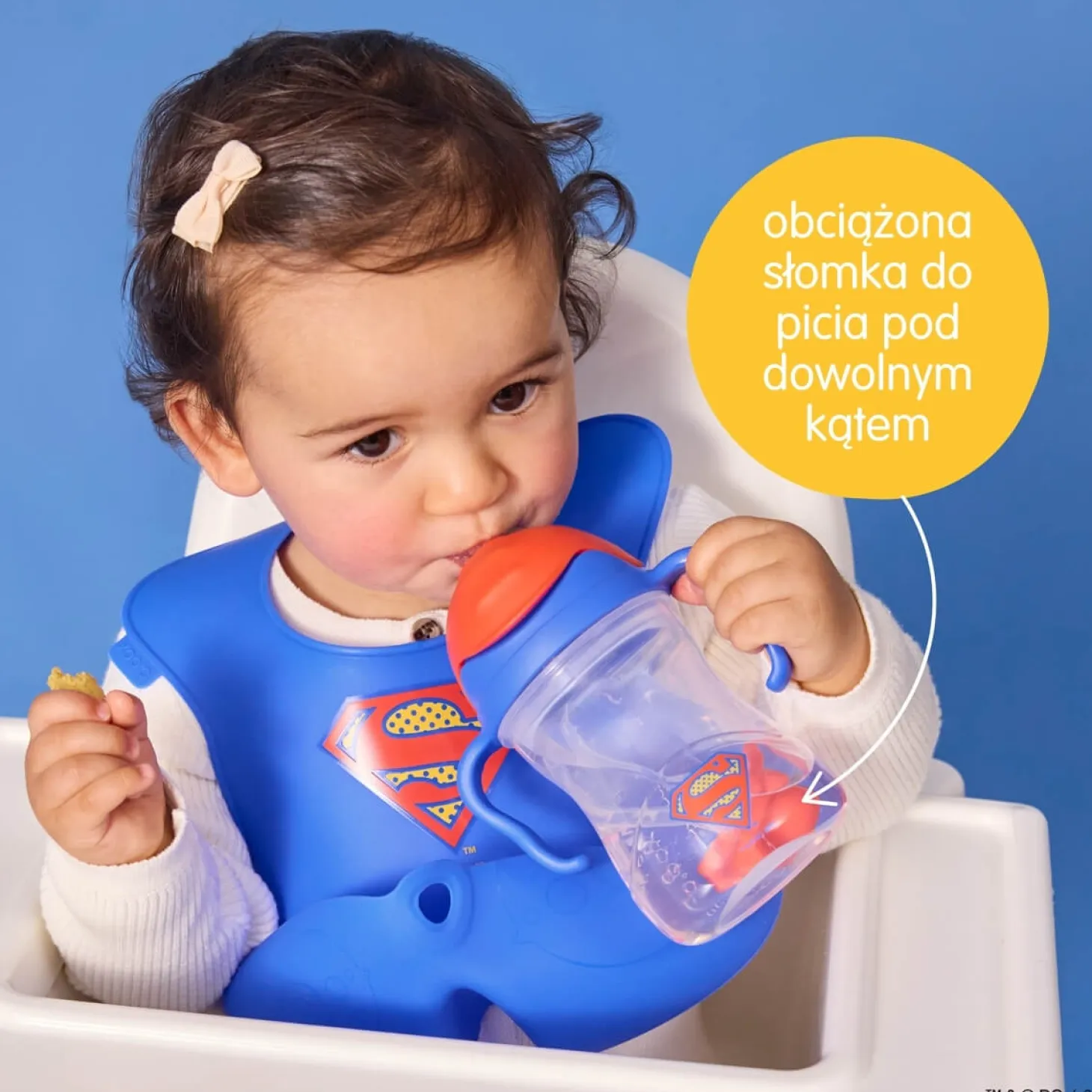 Śliniak z otwartą kieszonką Superman