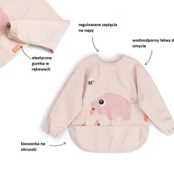 Śliniaki | Done by Deer Śliniak z rękawami 6-18m Tiny Farm Powder