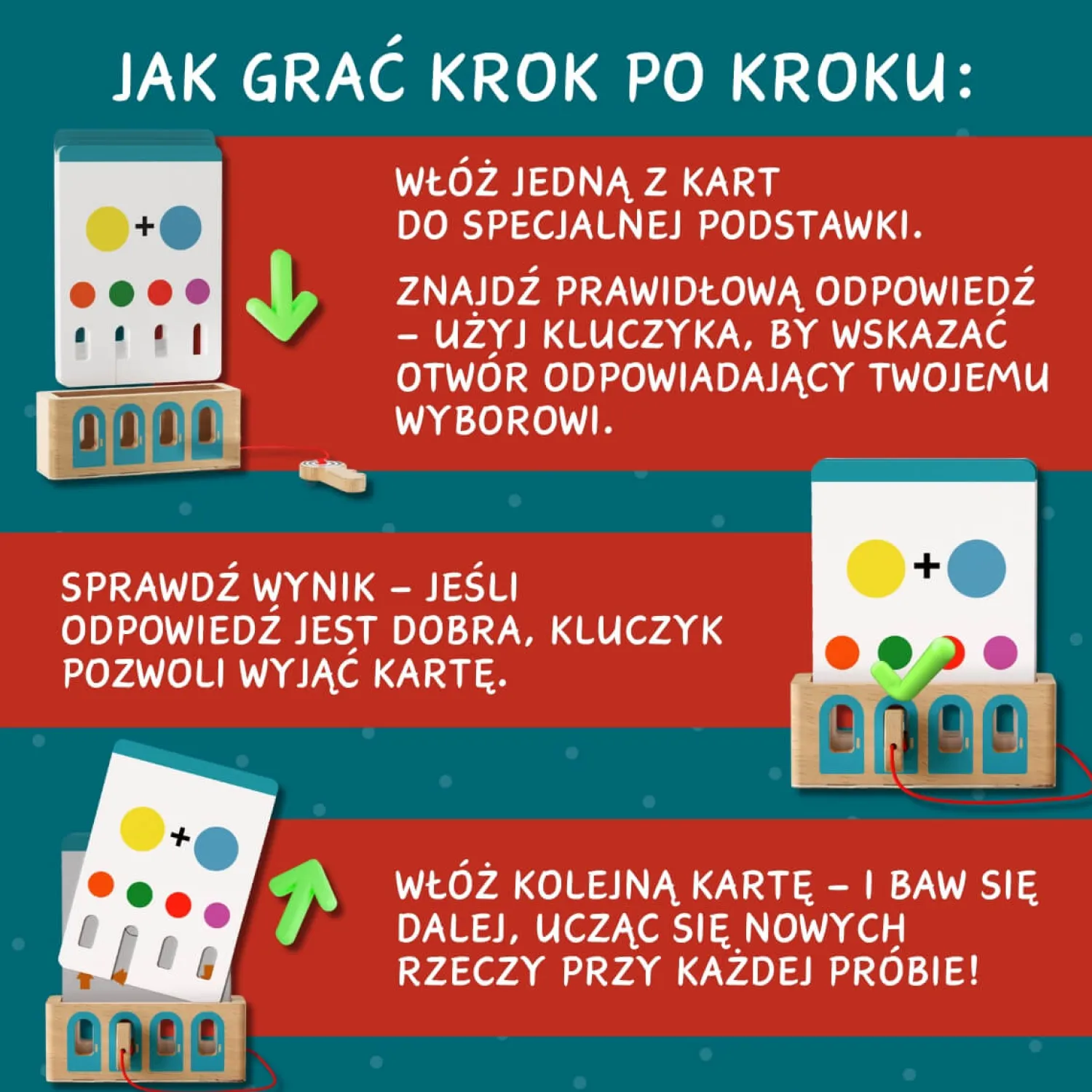 Idealne W Podróży|6 Lat+ | TOPBRIGHT Logiczne łamigłówki, edukacyjna gra karciana z kluczem 36m+, 3 poziomy trudności