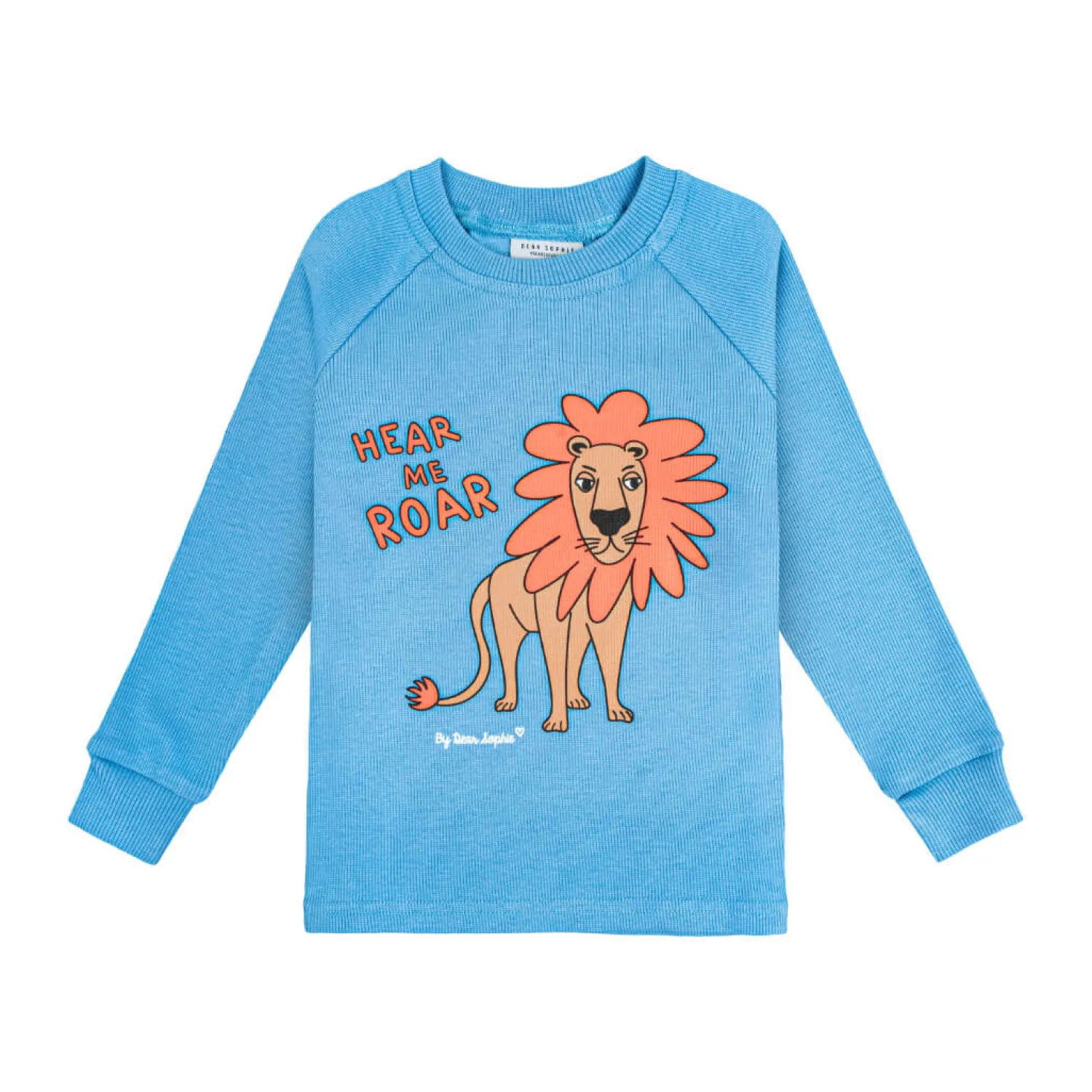 Ubranka Dziecięce | Dear Sophie Longsleeve prążek - lew niebieski