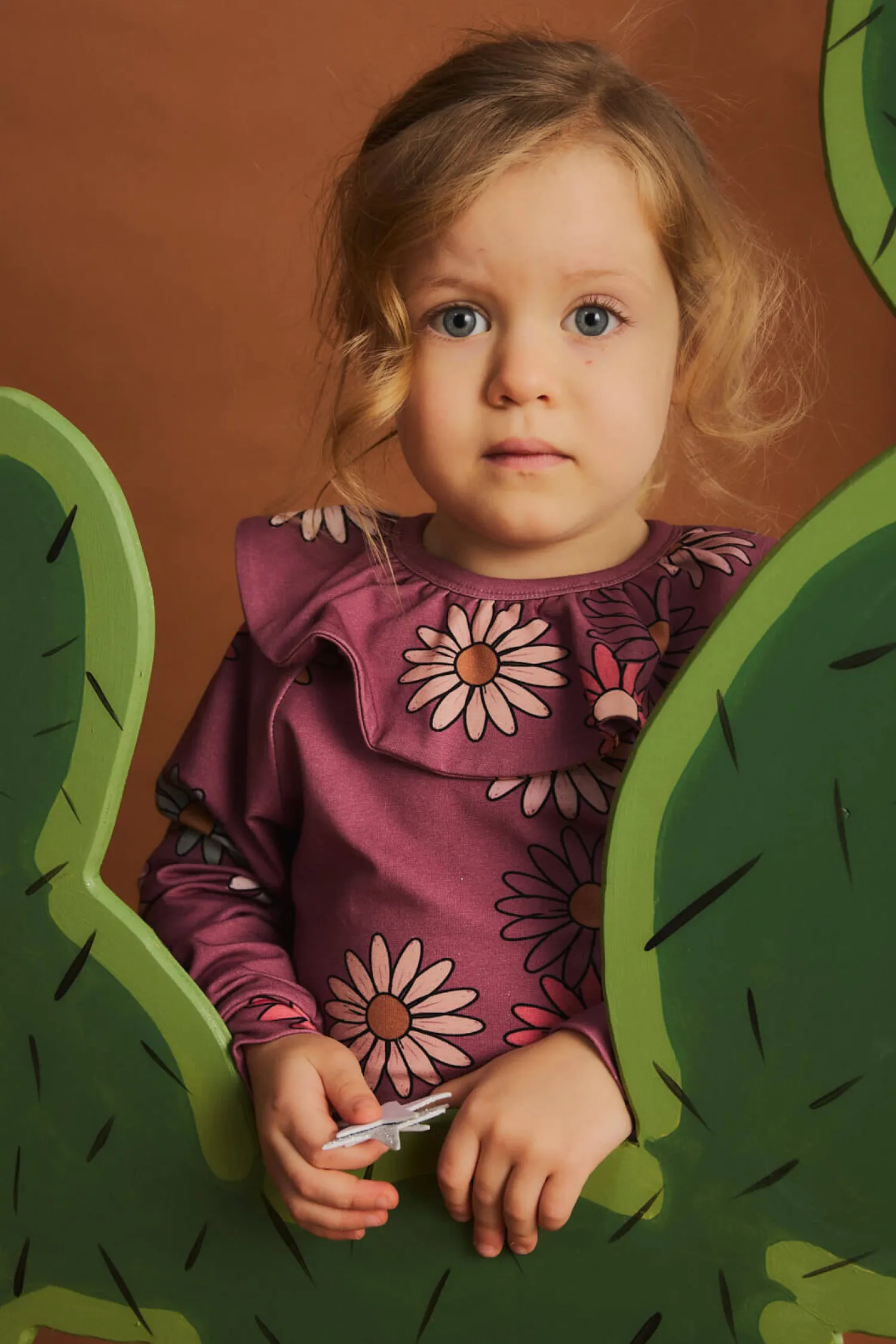 Ubranka Dziecięce | Dear Sophie Longsleeve z falbanką - Flowers Heather