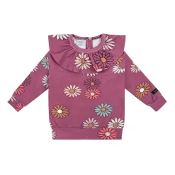 Ubranka Dziecięce | Dear Sophie Longsleeve z falbanką - Flowers Heather