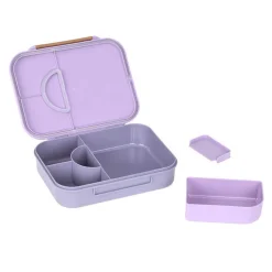 Lunchboxy|Przechowywanie Jedzenia | Lassig Lunchbox Bento z przegródkami Little Gang - Heart lilac