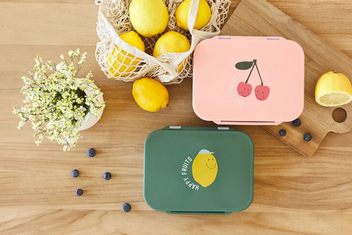 Lunchbox Bento z przegródkami Happy Fruits Lemon