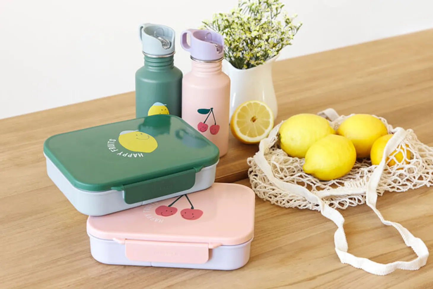 Lunchbox Bento z przegródkami Happy Fruits Lemon