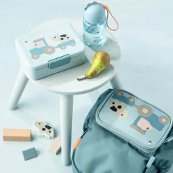 Lunchbox dla dziecka z podziałką Tiny Farm Blue