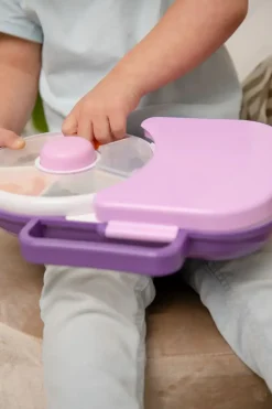 Przechowywanie Jedzenia|Przydatne Akcesoria | GOBE LUNCHBOX & SNACK SPINNER 2IN1 śniadaniówka dla dzieci, Grape Purple