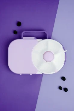 Przechowywanie Jedzenia|Przydatne Akcesoria | GOBE LUNCHBOX & SNACK SPINNER 2IN1 śniadaniówka dla dzieci, Grape Purple