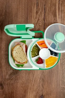 LUNCHBOX & SNACK SPINNER 2IN1 śniadaniówka dla dzieci, Sage Green