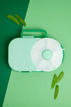 LUNCHBOX & SNACK SPINNER 2IN1 śniadaniówka dla dzieci, Sage Green