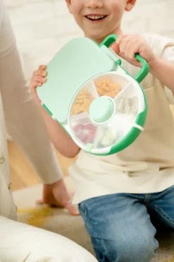 LUNCHBOX & SNACK SPINNER 2IN1 śniadaniówka dla dzieci, Sage Green