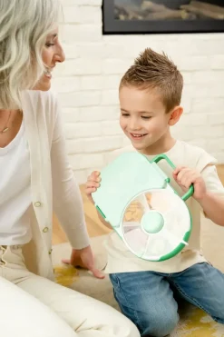 LUNCHBOX & SNACK SPINNER 2IN1 śniadaniówka dla dzieci, Sage Green