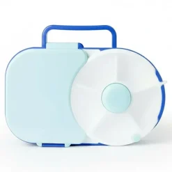 Przechowywanie Jedzenia|Przydatne Akcesoria | GOBE LUNCHBOX & SNACK SPINNER 2IN1 śniadaniówka dla dzieci, Blueberry Blue