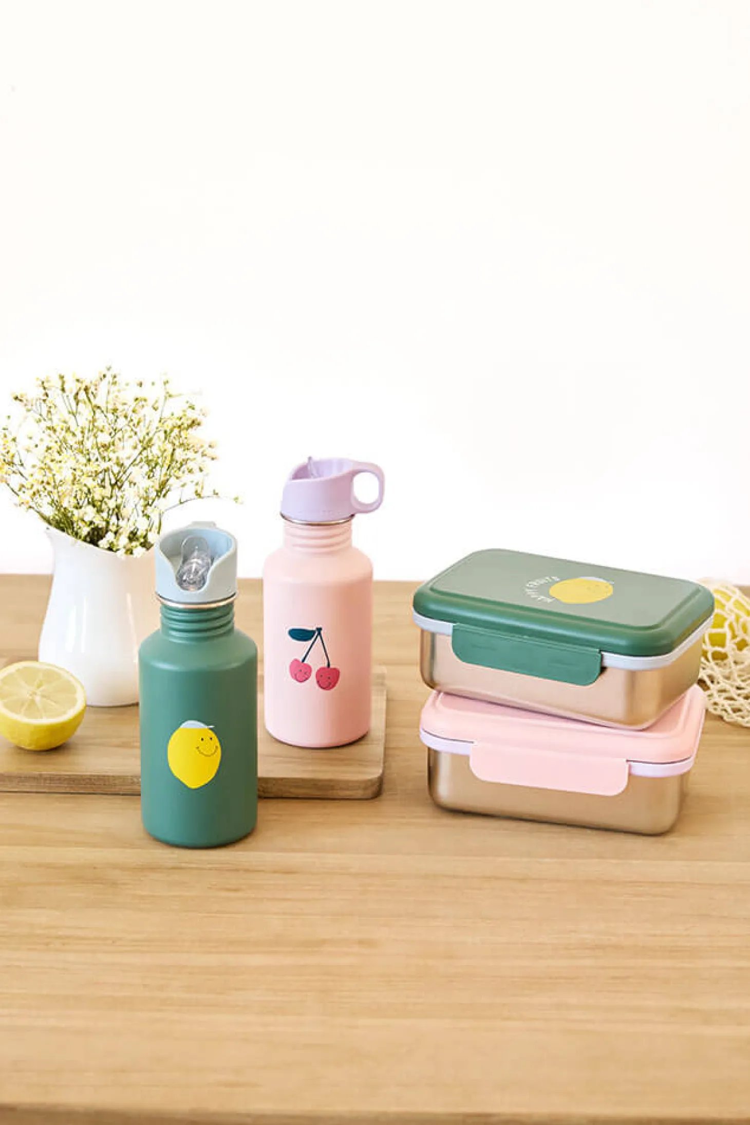 Lunchbox ze stali nierdzewnej Happy Fruits Cherry