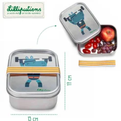 Lunchboxy|Przechowywanie Jedzenia | Lilliputiens Lunchbox ze stali nierdzewnej Super Nosorożec Marius
