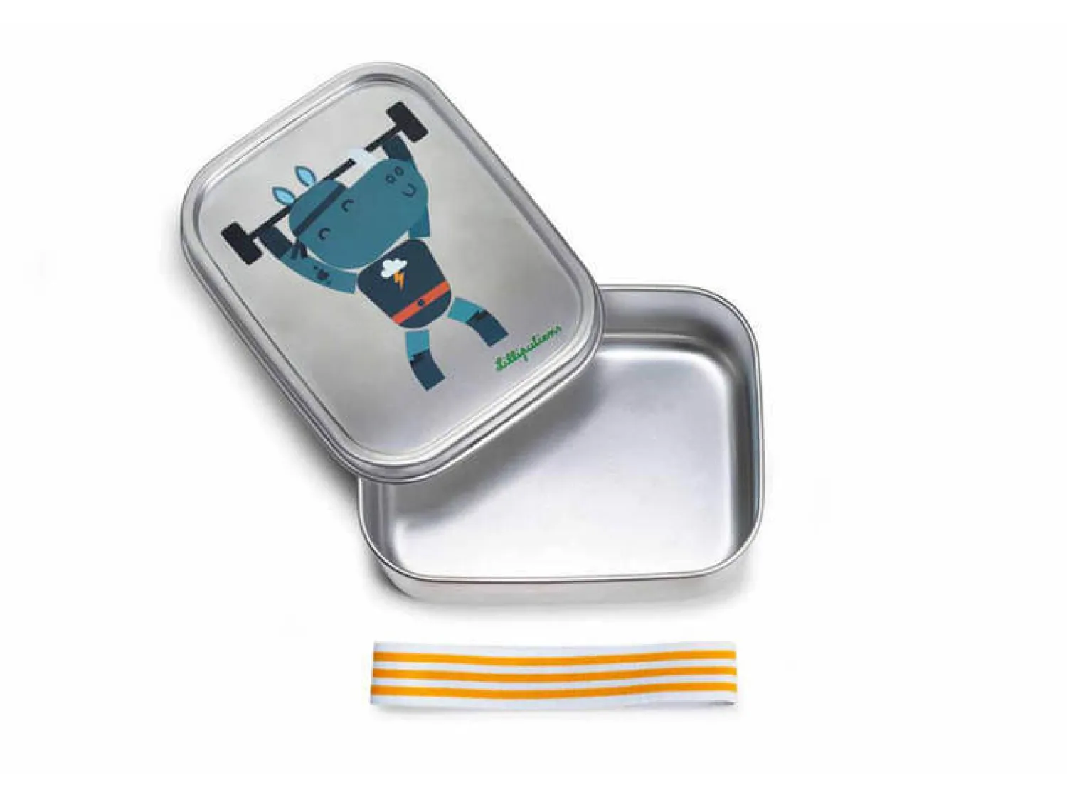 Lunchboxy|Przechowywanie Jedzenia | Lilliputiens Lunchbox ze stali nierdzewnej Super Nosorożec Marius
