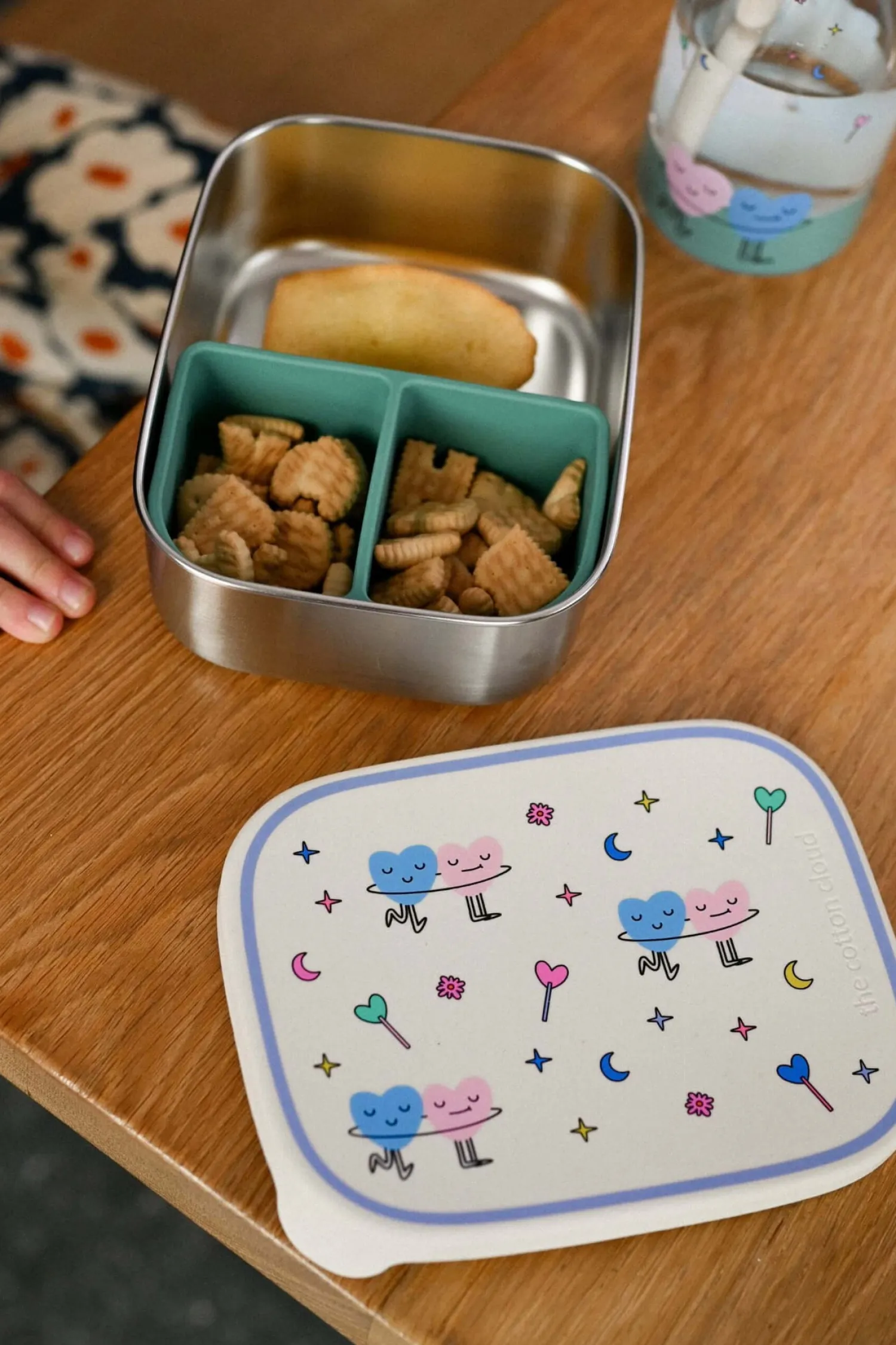 Lunchboxy|Przechowywanie Jedzenia | The cotton cloud Lunchbox ze stali nierdzewnej z wyjmowanymi przegródkami - Dancing Hearts