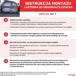 Lusterko do samochodu dla dziecka, czarne