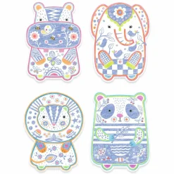 Kolorowanki | Djeco Magiczne kolorowanki - DZIKIE ZWIERZĘTA