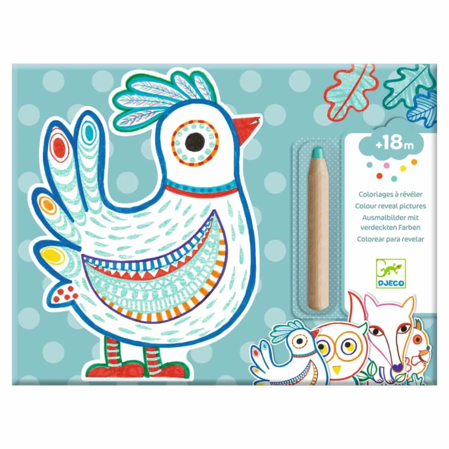 Kolorowanki | Djeco Magiczne kolorowanki - LEŚNE ZWIERZĄTKA 18m+