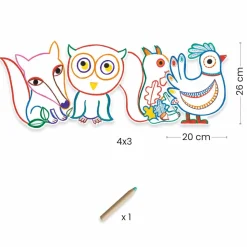Kolorowanki | Djeco Magiczne kolorowanki - LEŚNE ZWIERZĄTKA 18m+
