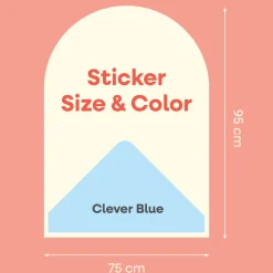 Dekoracje Dziecięce|Magnetyczne | Cleverclixx Magnetyczna naklejka ścienna 95x75cm - clever blue